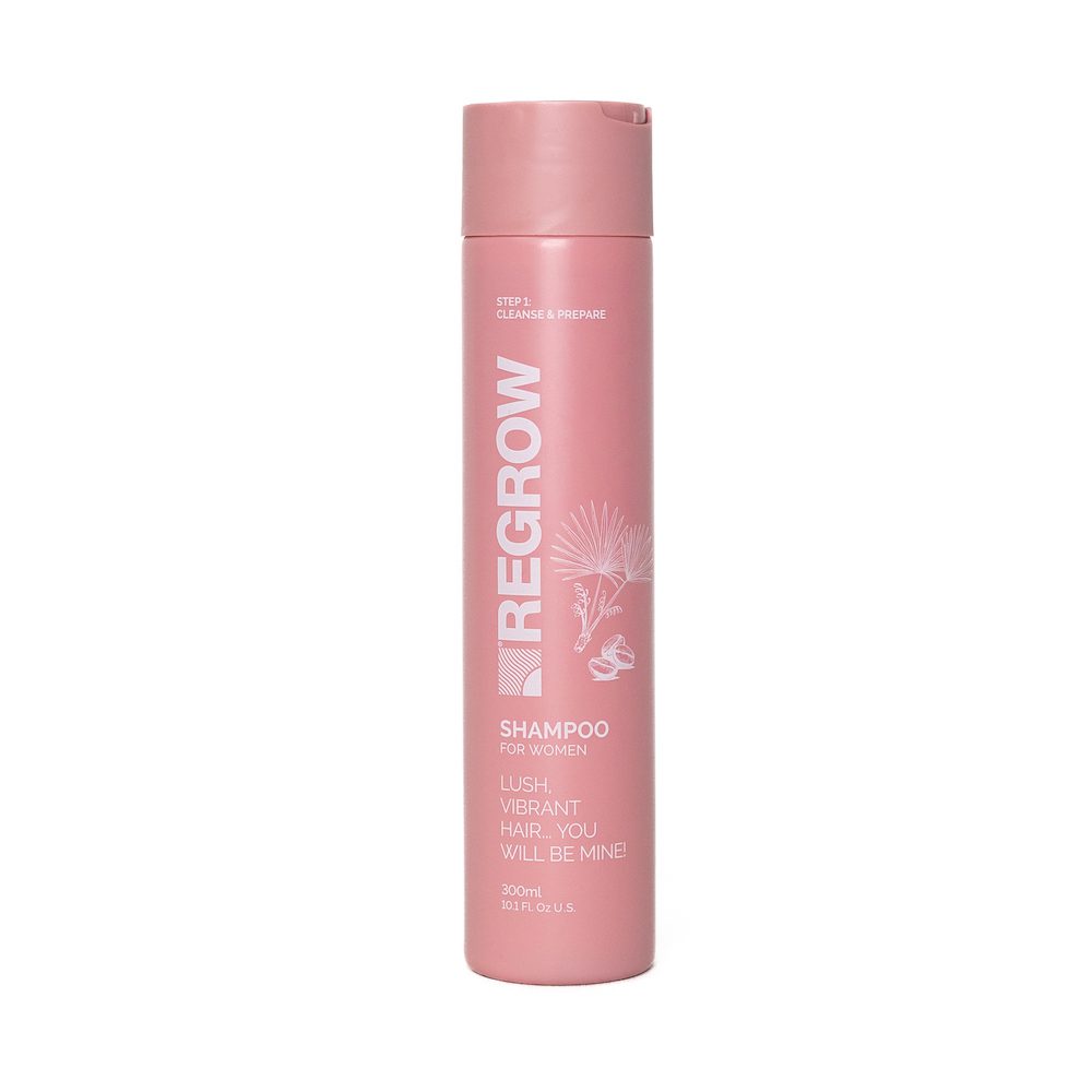 Women's Shampoo Bottle Front White Background